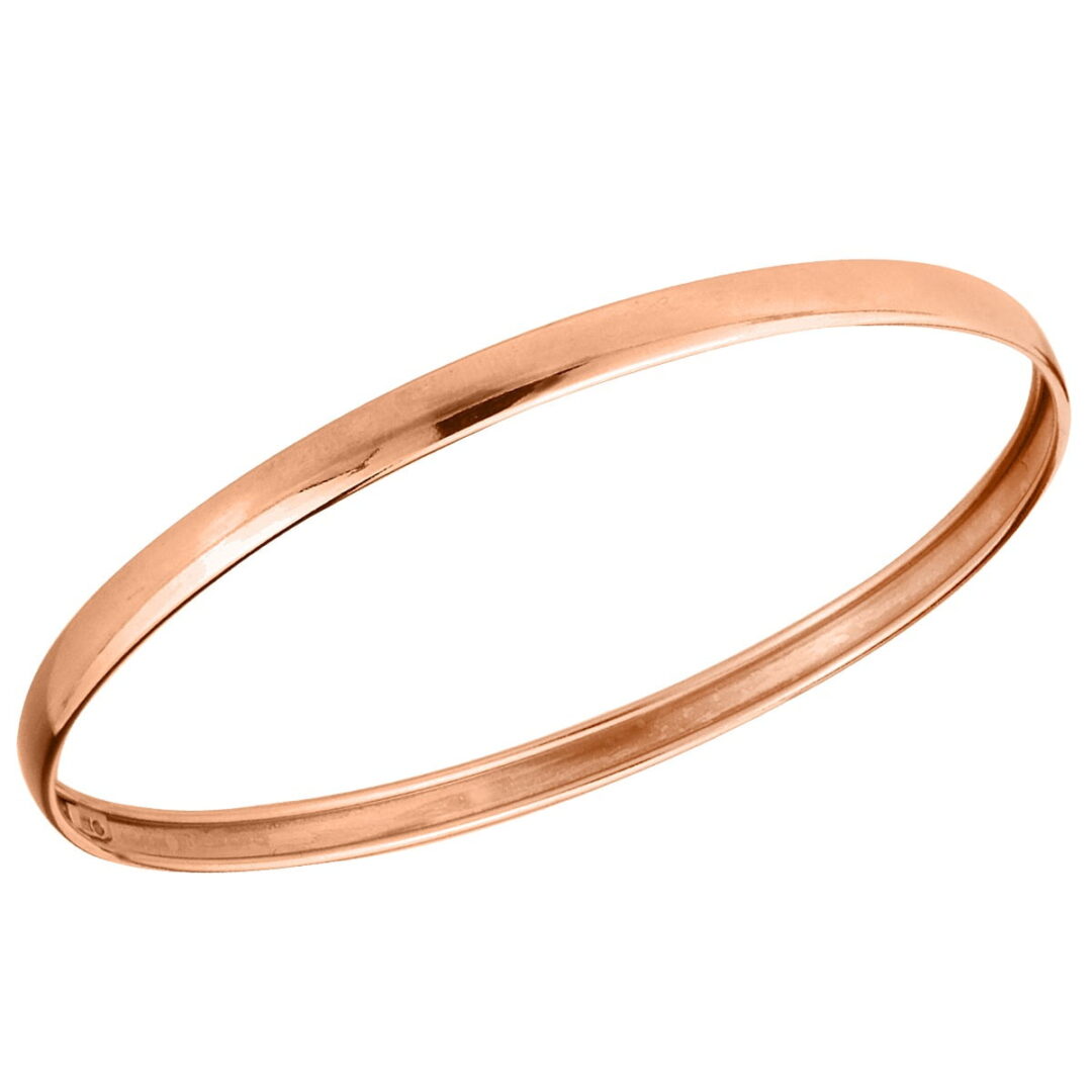 Handcuff bracelet silver 925 gold plated in pink gold color in patent surface.