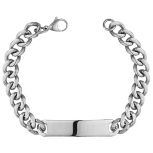 Bracelet-identity bracelet made of steel in silver color