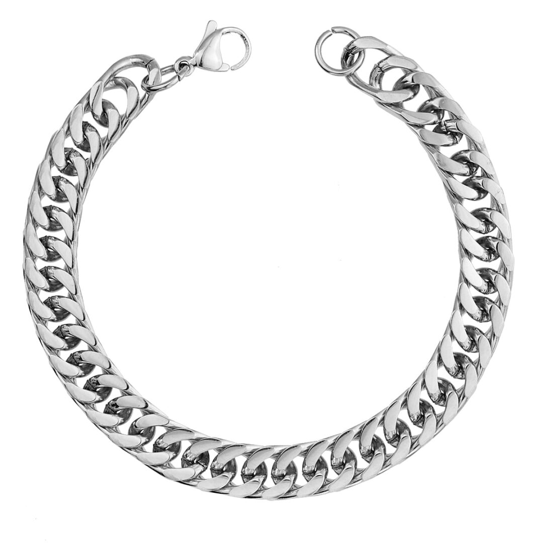 Chain bracelet steel bracelet silver color