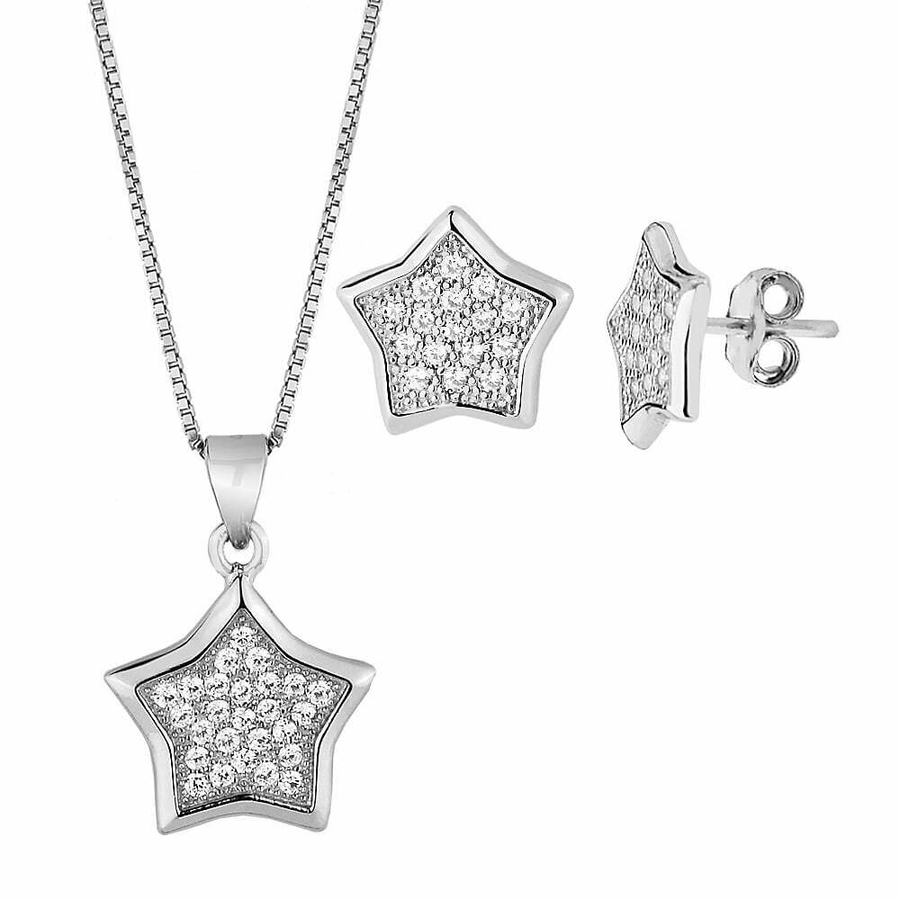 Set Stars made of silver