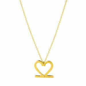Necklace charm heart 2022 from gold K14