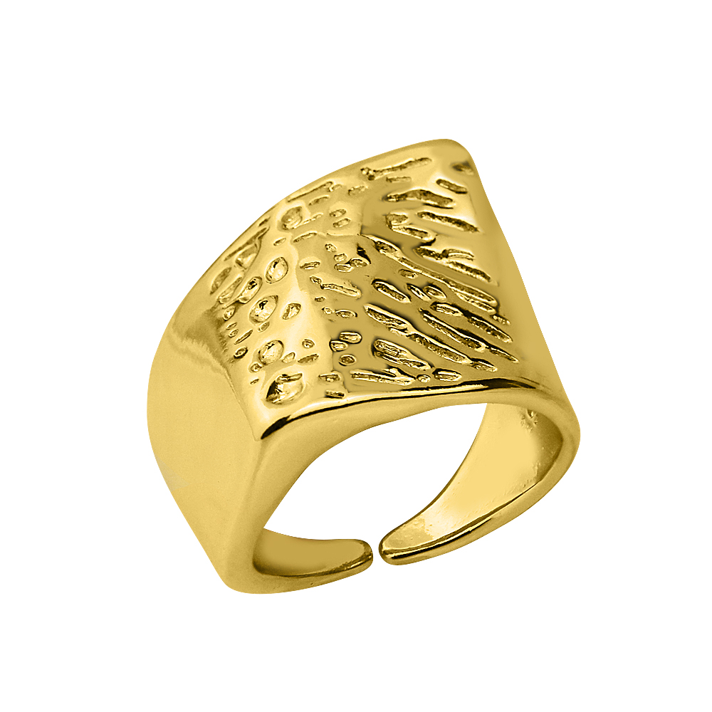 Forged gold-plated ring minimal