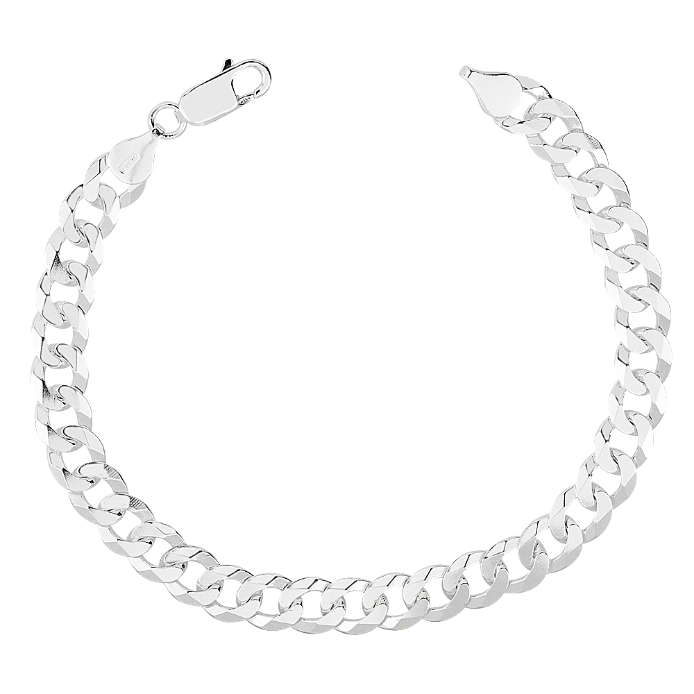 Chain bracelet gourmet made of silver 925°