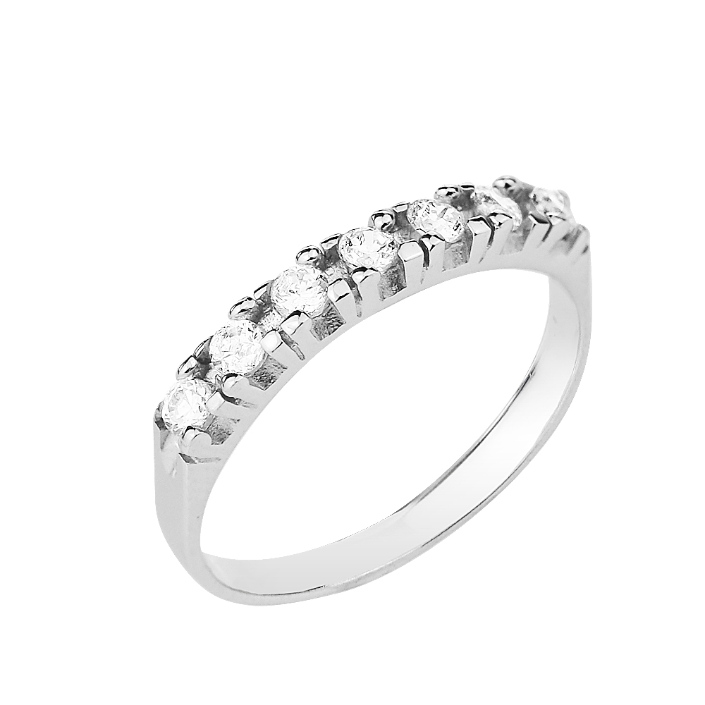 Serrated half silver ring of silver 925º
