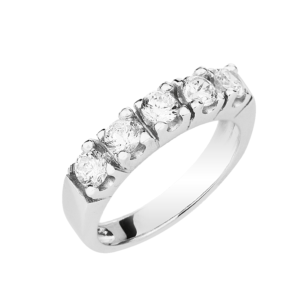 Serrated half silver ring 925º 4mm