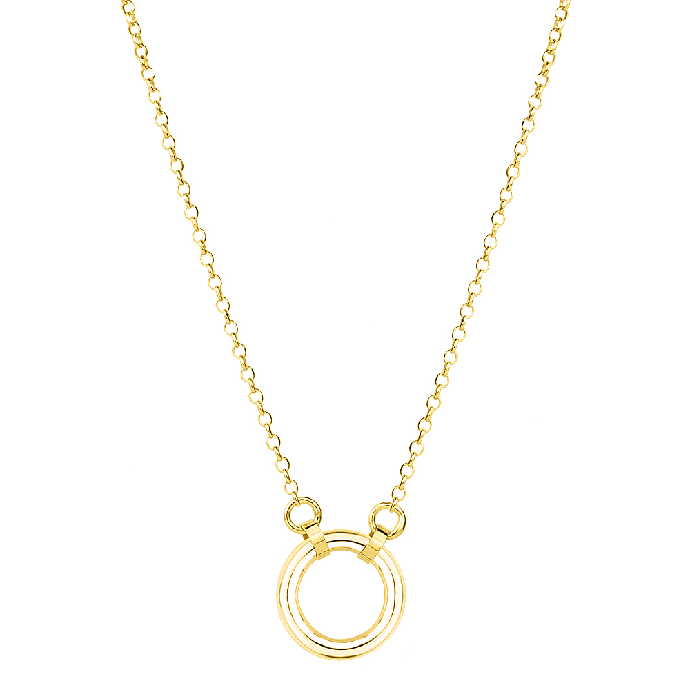 Circle necklace made of gold plated silver 925°