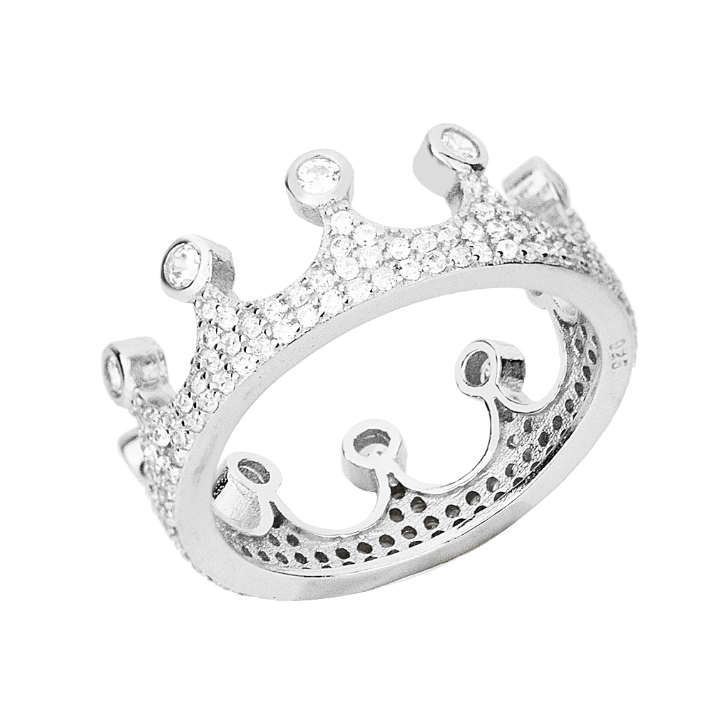 Crown ring made of silver 925º