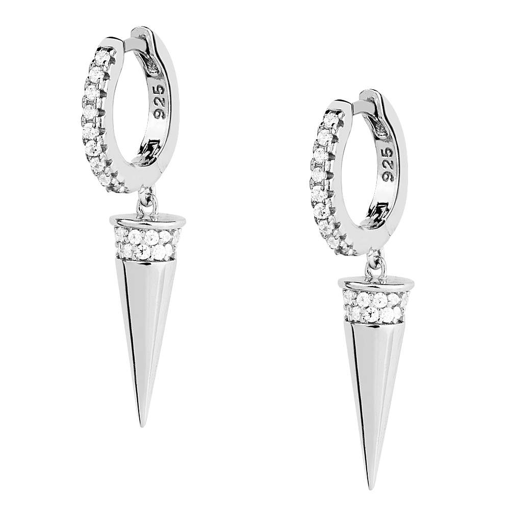 Earrings Cornicello Hoops made of silver 925°